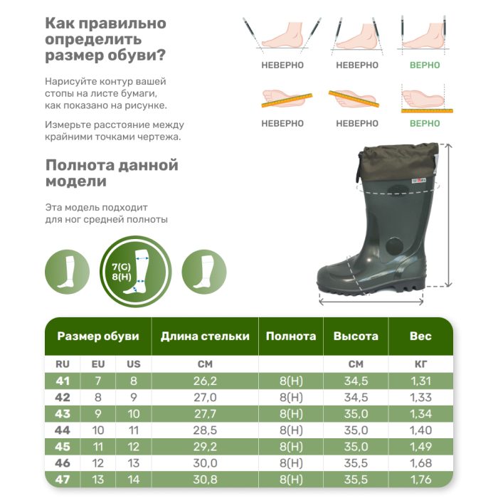 Сапоги ПВХ с манжетой мужские — изображение 6